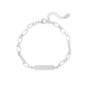 Basic schakelarmband - Zilver