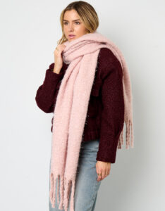 Cosy winter sjaal - Zacht roze