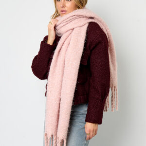 Cosy winter sjaal - Zacht roze