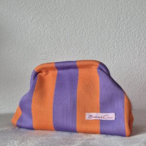 Striped Clutch Bag (paars/oranje) – BootiekClub