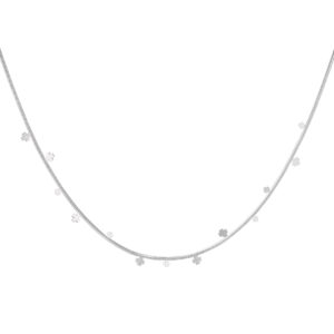 Klaver party ketting - Zilver