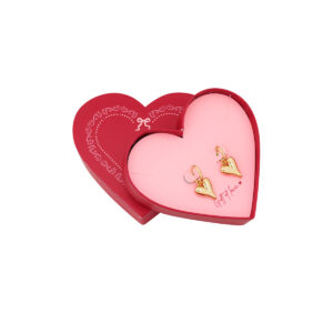 Hart oorbellen in giftbox