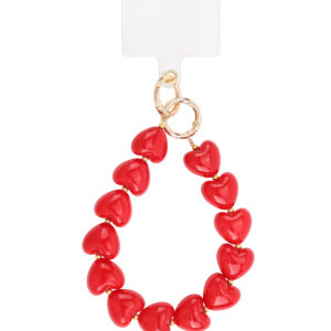 Classy hartvormig telefoonkoord - Rood