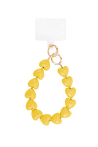 Classy hartvormig telefoonkoord - Geel