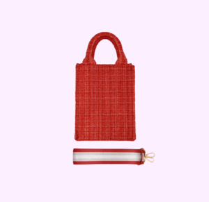 Handtas met patroon & strap - Rood