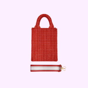 Handtas met patroon & strap - Rood