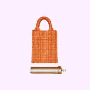 Handtas met patroon & strap - Oranje
